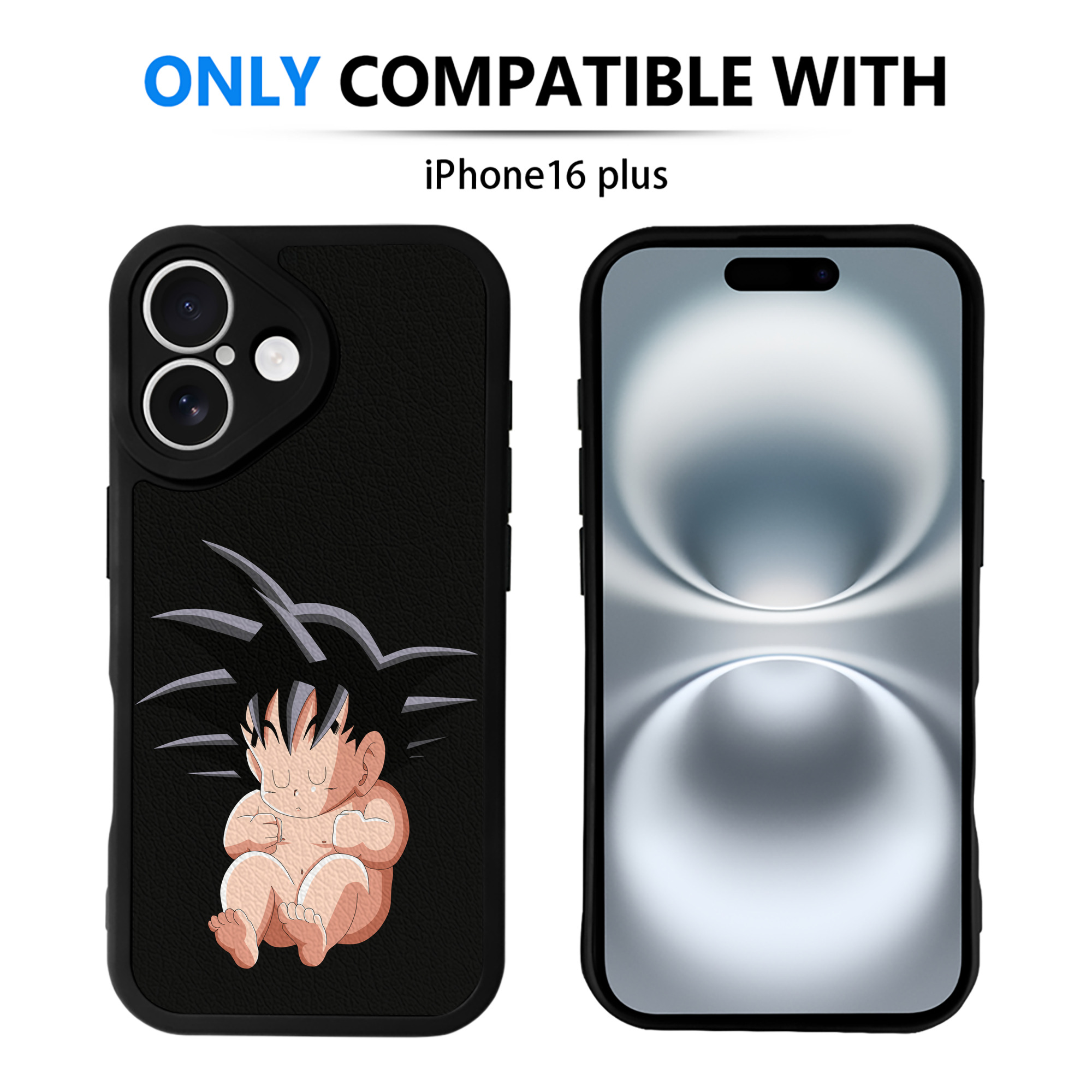 （画像用） ドラゴンボール 孫悟空（そん ごくう）Son Goku カカロット DRAGON BALL Kakarotto 【iPhone 16シリーズ対応】シリコンスマホケース（レザー調） 材質：シリコン